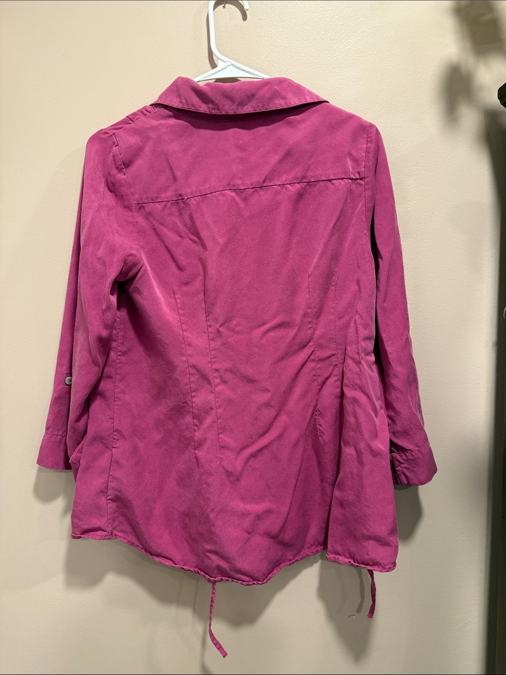 Soft Surroundings Raspberry-Pink Asymmetric Button Tunic - Picture 5 of 5
